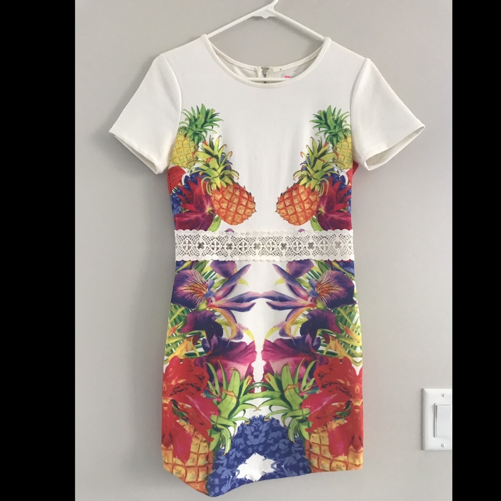 Tropical Tight Mini Dress